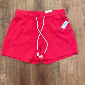 NWT Old Navy linen high rise shorts! A coral pink color!! Perfect condition!
